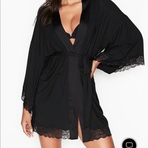 Victoria Secret Modal robe size small color black brand new with tags